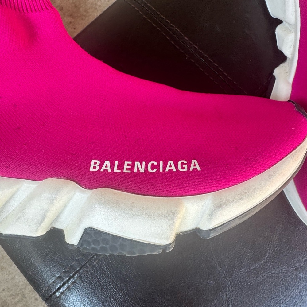 Balenciaga Women's Fuchsia Slip-On Sneakers - Picture 4 of 7